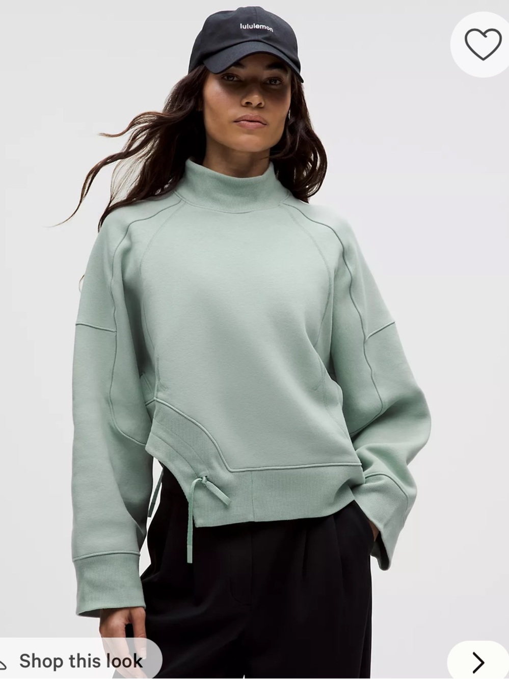 GUC  Lululemon Plush Fleece Curved Hem Pullover. Color Silver Blue. Size 4